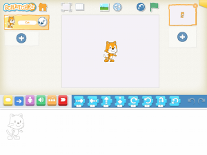 Scratch Jr プログラム画面